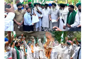 Farmers Protest: ਭਾਰਤ-ਅਮਰੀਕਾ ਮੁਕਤ ਵਪਾਰ ਸਮਝੌਤੇ ਖ਼ਿਲਾਫ਼ ਕਿਸਾਨਾਂ ਦਾ ਰੋਸ ਪ੍ਰਦਰਸ਼ਨ, ਡੋਨਾਲਡ ਟਰੰਪ ਦੇ ਪੁਤਲੇ ਫੂਕੇ