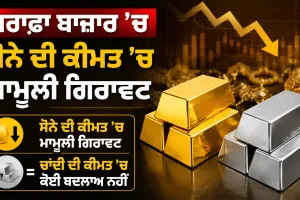 Gold Price Today: ਸਰਾਫਾ ਬਾਜ਼ਾਰ ’ਚ ਸੋਨੇ ਦੀ ਕੀਮਤ ’ਚ ਮਾਮੂਲੀ ਗਿਰਾਵਟ, ਚਾਂਦੀ ਦੀ ਕੀਮਤ ’ਚ ਕੋਈ ਬਦਲਾਅ ਨਹੀਂ