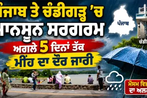 Punjab Monsoon Update: ਪੰਜਾਬ ਤੇ ਚੰਡੀਗੜ੍ਹ ’ਚ ਮਾਨਸੂਨ ਸਰਗਰਮ, ਅਗਲੇ 5 ਦਿਨਾਂ ਤੱਕ ਮੀਂਹ ਦਾ ਦੌਰ ਜਾਰੀ