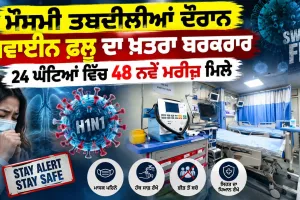 Swine Flu: ਮੌਸਮੀ ਤਬਦੀਲੀਆਂ ਦੌਰਾਨ ਸਵਾਈਨ ਫਲੂ ਦਾ ਖ਼ਤਰਾ ਬਰਕਰਾਰ, 24 ਘੰਟਿਆਂ ਵਿੱਚ 48 ਨਵੇਂ ਮਰੀਜ਼ ਮਿਲੇ