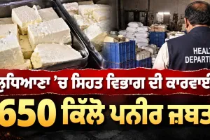 Fake Paneer Seizure: ਲੁਧਿਆਣਾ ’ਚ ਸਿਹਤ ਵਿਭਾਗ ਦੀ ਕਾਰਵਾਈ, 650 ਕਿੱਲੋ ਪਨੀਰ ਜ਼ਬਤ