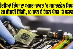 New Mobile Phones: ਮਹਿੰਗੀਆਂ ਚਿੱਪਾਂ ਦਾ ਅਸਰ: ਭਾਰਤ ’ਚ ਸਮਾਰਟਫੋਨ ਸ਼ਿਪਮੈਂਟ 20 ਫੀਸਦੀ ਡਿੱਗੀ, 10 ਸਾਲ ਦੇ ਹੇਠਲੇ ਪੱਧਰ ’ਤੇ ਬਜ਼ਾਰ