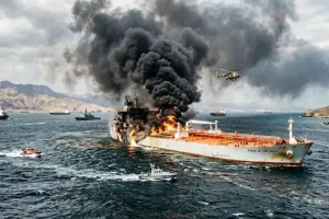 Strait of Hormuz Attacks: ਹੋਰਮੁਜ਼ ’ਚ ਇੱਕ ਹਫ਼ਤੇ ’ਚ 10 ਜਹਾਜ਼ਾਂ ’ਤੇ ਹਮਲਾ, ਓਮਾਨ ਸਾਗਰ ’ਚ ਤੇਲ ਟੈਂਕਰ ਨੂੰ ਲੱਗੀ ਅੱਗ