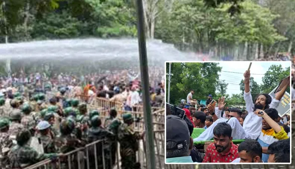 Jharkhand Protest: ਬੈਰੀਕੇਡ ਤੋੜੇ ਗਏ, ਵਿਦਿਆਰਥੀ ਆਗੂ ਦੇਵੇਂਦਰ ਨੂੰ ਮੋਢਿਆਂ ’ਤੇ ਲੈ ਕੇ ਵਿਧਾਨ ਸਭਾ ਵੱਲ ਗਏ, ਵਿਧਾਇਕ ਜੈਰਾਮ ਵਿਰੋਧ ਪ੍ਰਦਰਸ਼ਨ ਵਿੱਚ ਸ਼ਾਮਲ ਹੋਏ