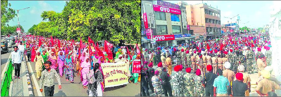 ਦਲਿਤਾਂ ਵੱਲੋਂ ਜ਼ਮੀਨੀ ਹੱਕਾਂ ਲਈ ਮੋਤੀ ਮਹਿਲ ਵੱਲ ਰੋਸ ਮਾਰਚ