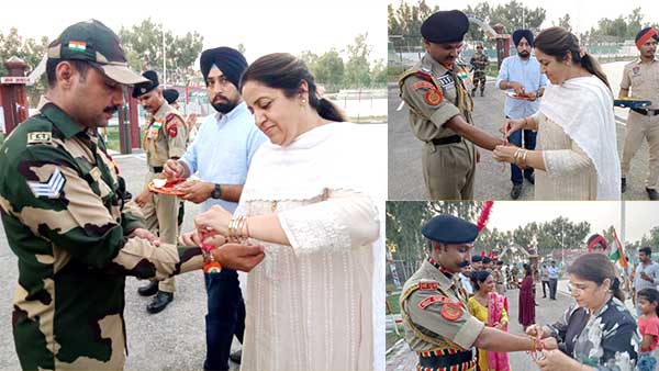 ਡਿਪਟੀ ਕਮਿਸ਼ਨਰ ਤੇ ਮਾਣਯੋਗ ਜ਼ਿਲ੍ਹਾ ਅਤੇ ਸੈਸ਼ਨ ਜੱਜ ਨੇ ਕੌਮਾਂਤਰੀ ਭਾਰਤ-ਪਾਕਿ ਸਾਦਕੀ ਬਾਰਡਰ ‘ਤੇ ਬੀ.ਐੱਸ.ਐੱਫ ਦੇ ਜਵਾਨਾਂ ਨਾਲ ਮਨਾਇਆ ਰੱਖੜੀ ਦਾ ਤਿਉਹਾਰ