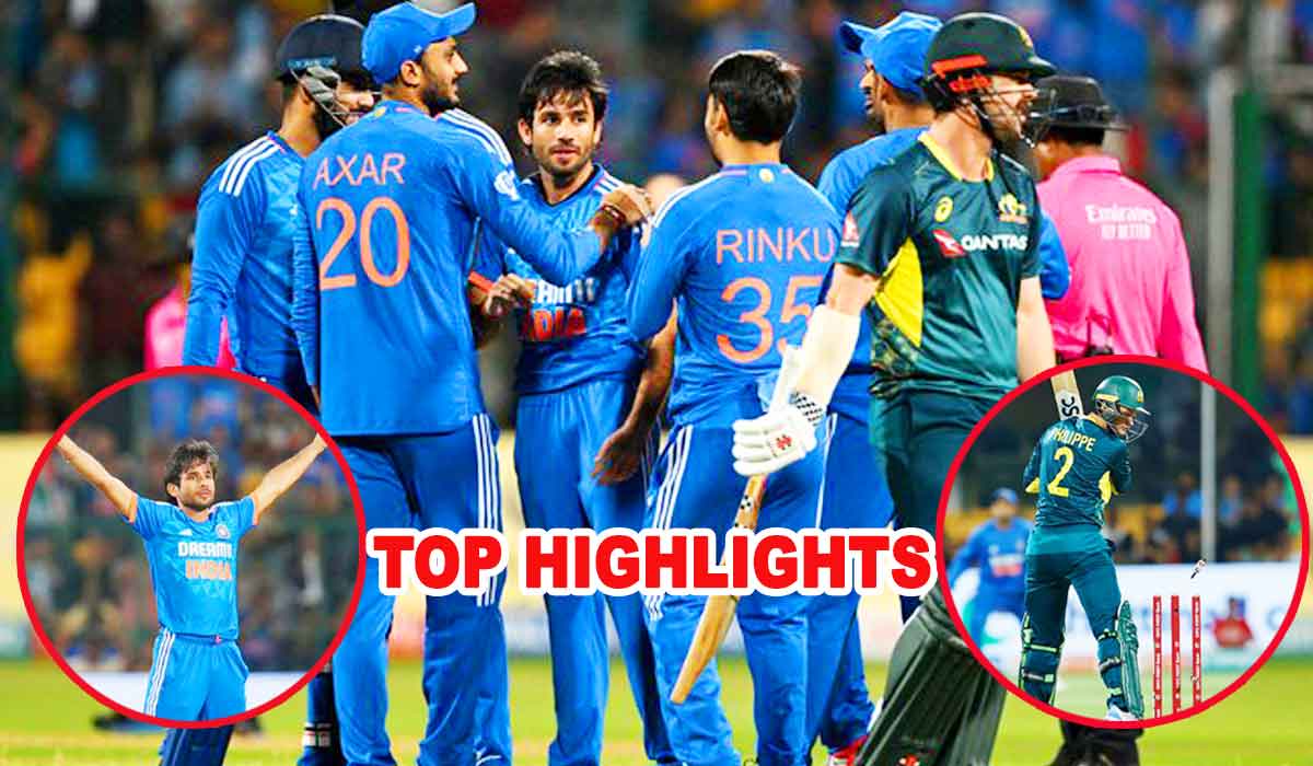 ਬਿਸ਼ਨੋਈ ਨੂੰ ਫਿਰ ਲਈ ਪਹਿਲੇ ਓਵਰ ’ਚ ਸਫਲਤਾ, ਅੰਪਾਇਰ ਨੂੰ ਵੀ ਲੱਗੀ ਗੇਂਦ, IND-AUS ਮੈਚ ਦੇ ਕੁਝ HighLights