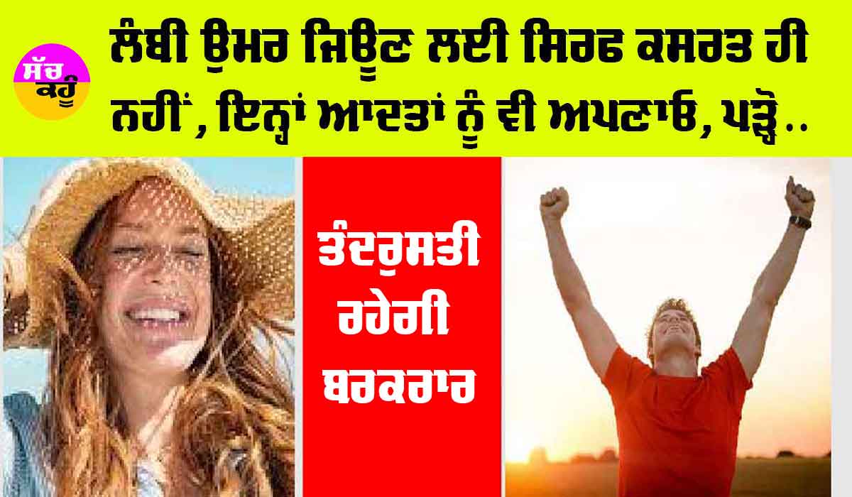 Long Life Kaise Jiye: ਲੰਬੀ ਉਮਰ ਜਿਊਣ ਲਈ ਸਿਰਫ ਕਸਰਤ ਹੀ ਨਹੀਂ, ਇਨ੍ਹਾਂ ਆਦਤਾਂ ਨੂੰ ਵੀ ਅਪਣਾਓ, ਪੜ੍ਹੋ…