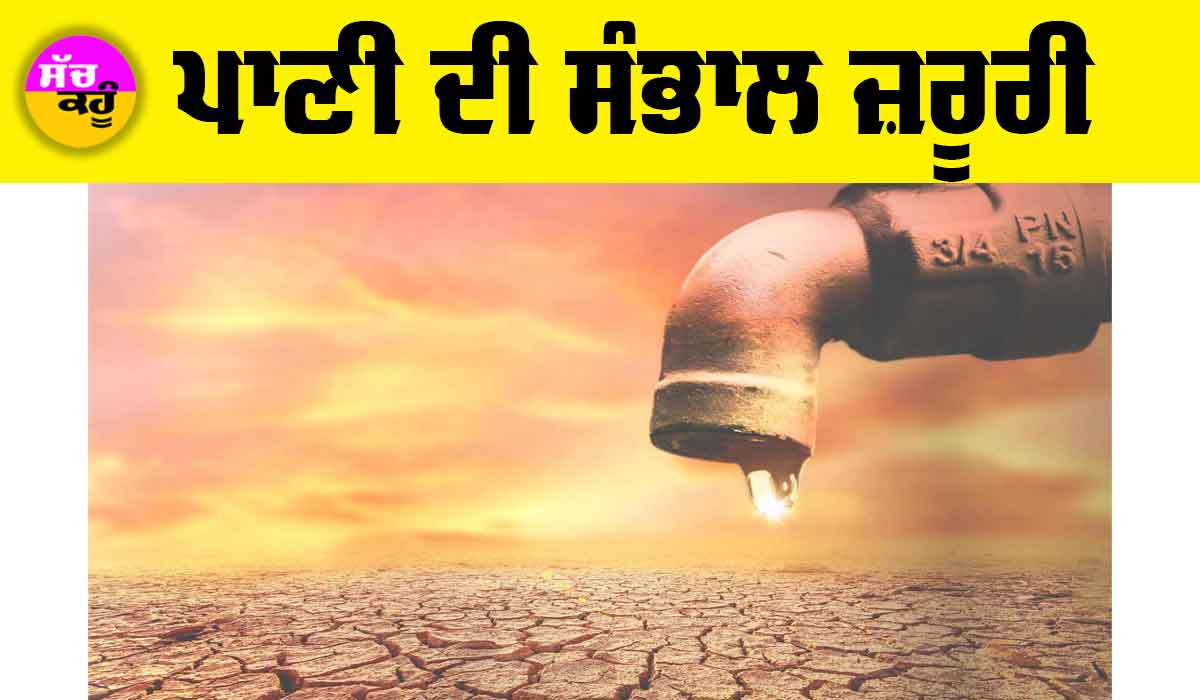 Water Crisis: ਪਾਣੀ ਦੀ ਸੰਭਾਲ ਜ਼ਰੂਰੀ