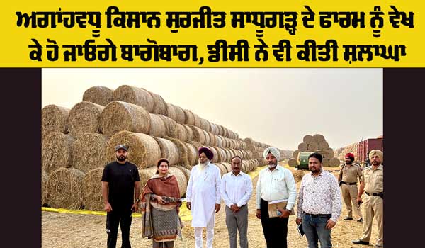 Agriculture News: ਡੀਸੀ ਅਤੇ ਐਸਡੀਐਮ ਨੇ ਅਗਾਂਹਵਧੂ ਕਿਸਾਨ ਸੁਰਜੀਤ ਸਾਧੂਗੜ੍ਹ ਦੇ ਫਾਰਮ ਦਾ ਕੀਤਾ ਦੌਰਾ