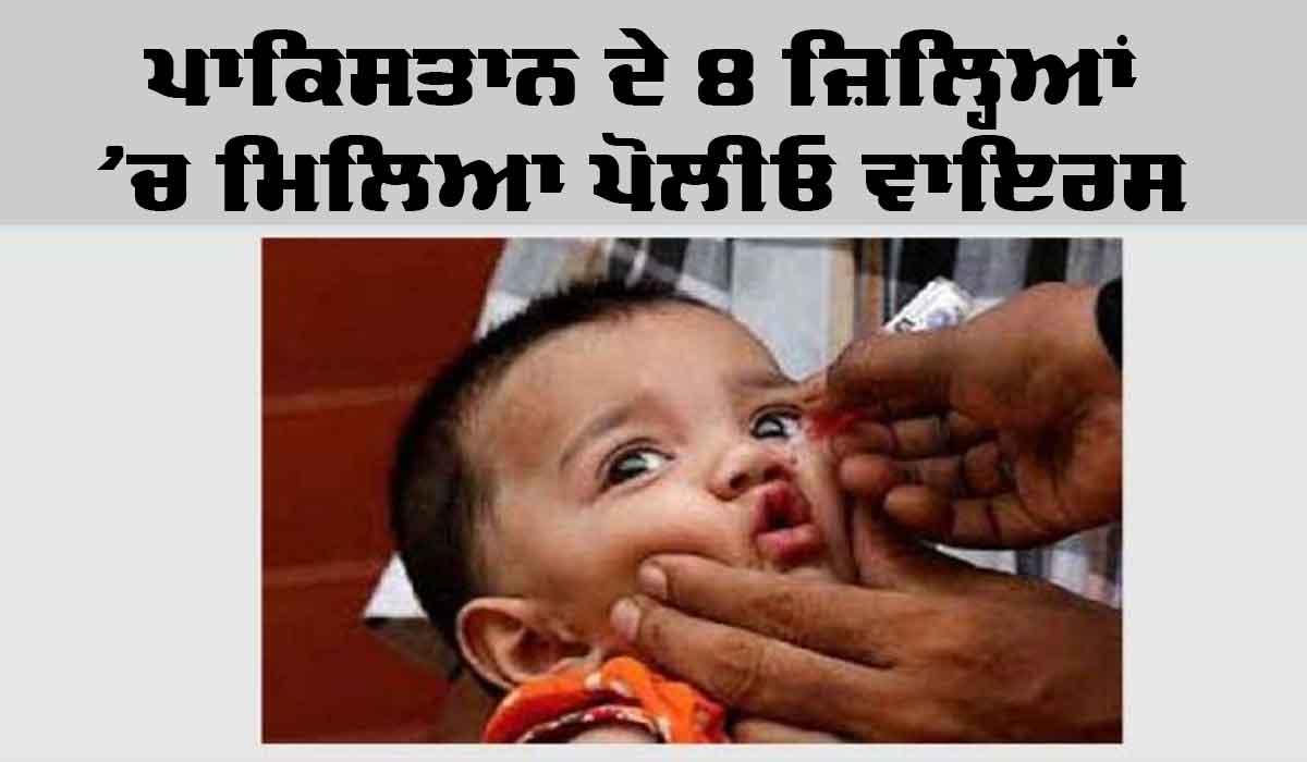 Polio Virus: ਪੋਲੀਓ ਵਾਇਰਸ ਮਿਲਣ ਕਾਰਨ ਪਾਕਿਸਤਾਨ ਦੇ 8 ਜ਼ਿਲ੍ਹਿਆਂ ਨੂੰ ਪਿਆ ਫਿਕਰ