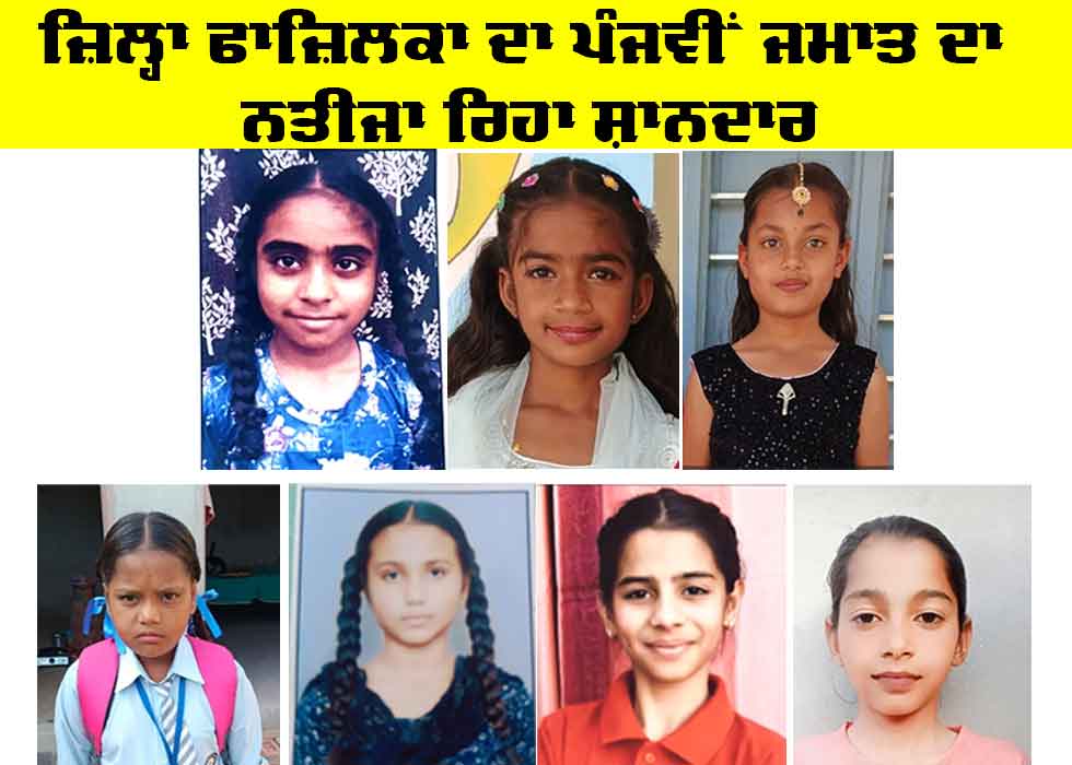 5th Class Result: 99.72 ਪਾਸ ਫੀਸਦੀ ਨਾਲ ਜ਼ਿਲ੍ਹਾ ਫਾਜਿਲਕਾ ਦਾ ਪੰਜਵੀ ਜਮਾਤ ਦਾ ਨਤੀਜਾ ਰਿਹਾ ਸ਼ਾਨਦਾਰ