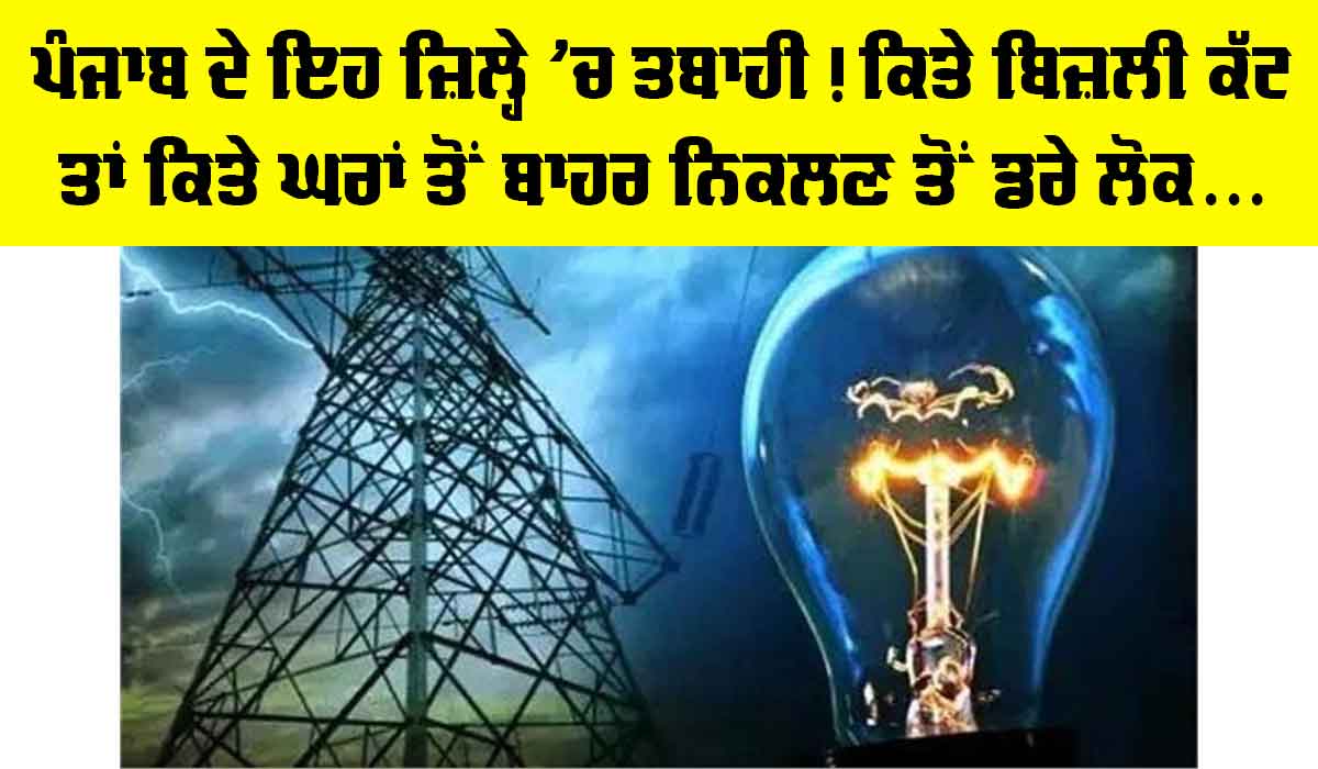 Punjab: ਪੰਜਾਬ ਦੇ ਇਹ ਜ਼ਿਲ੍ਹੇ ’ਚ ਤਬਾਹੀ! ਕਿਤੇ ਬਿਜ਼ਲੀ ਕੱਟ ਤਾਂ ਕਿਤੇ ਘਰਾਂ ਤੋਂ ਬਾਹਰ ਨਿਕਲਣ ਤੋਂ ਡਰੇ ਲੋਕ…