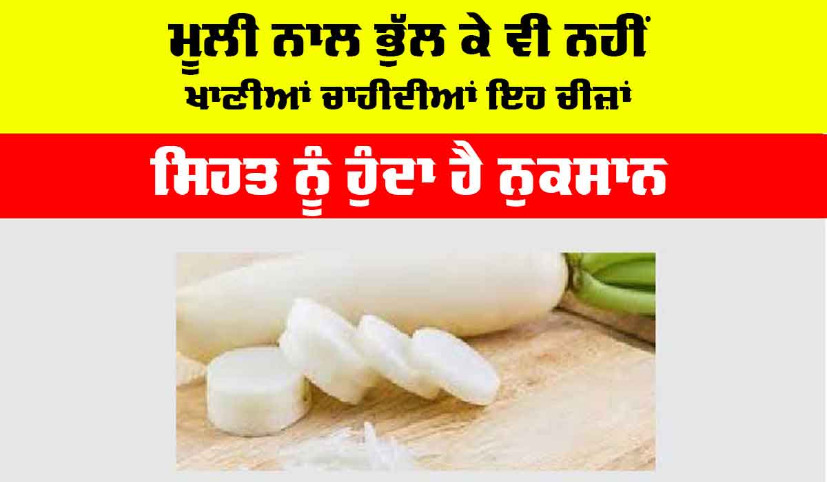Radish Side Effects: ਮੂਲੀ ਨਾਲ ਭੁੱਲ ਕੇ ਵੀ ਨਹੀਂ ਖਾਣੀਆਂ ਚਾਹੀਦੀਆਂ ਇਹ ਸਿਹਤਮੰਦ ਚੀਜ਼ਾਂ, ਹੁੰਦਾ ਹੈ ਨੁਕਸਾਨ