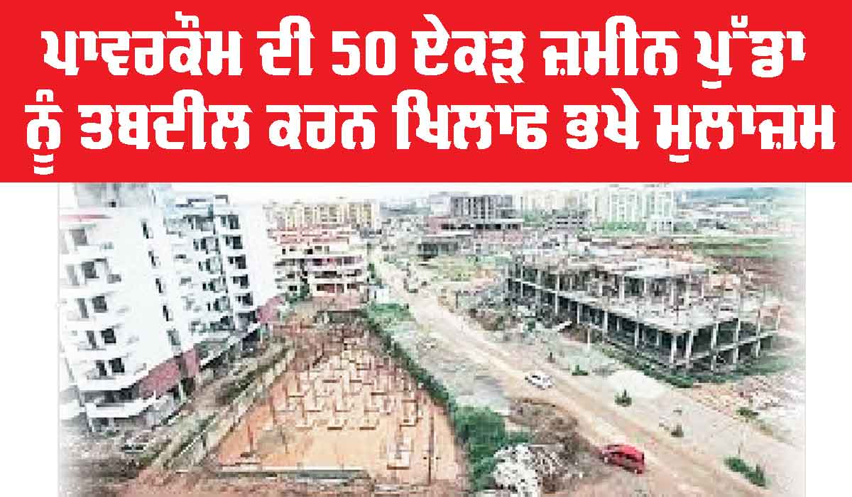 Employees Protest: ਪਾਵਰਕੌਮ ਦੀ 50 ਏਕੜ ਜ਼ਮੀਨ ਪੁੱਡਾ ਨੂੰ ਤਬਦੀਲ ਕਰਨ ਖਿਲਾਫ ਭਖੇ ਮੁਲਾਜ਼ਮ