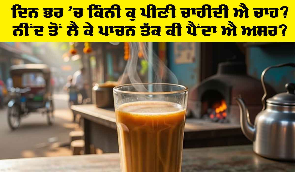 ਦਿਨ ਭਰ ’ਚ ਕਿੰਨੀ ਕੁ ਪੀਣੀ ਚਾਹੀਦੀ ਐ ਚਾਹ?, ਨੀਂਦ ਤੋਂ ਲੈ ਕੇ ਪਾਚਨ ਤੱਕ ਪੈਂਦਾ ਐ ਅਸਰ