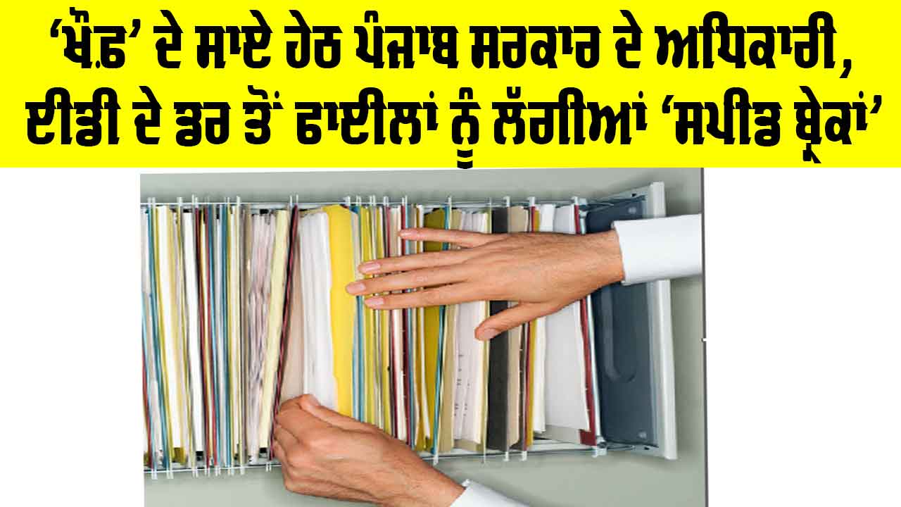 ‘ਖੌਫ਼’ ਦੇ ਸਾਏ ਹੇਠ ਪੰਜਾਬ ਸਰਕਾਰ ਦੇ ਅਧਿਕਾਰੀ, ED ਦੇ ਡਰ ਤੋਂ ਫਾਈਲਾਂ ਨੂੰ ਲੱਗੀਆਂ ‘ਸਪੀਡ ਬ੍ਰੇਕਾਂ’