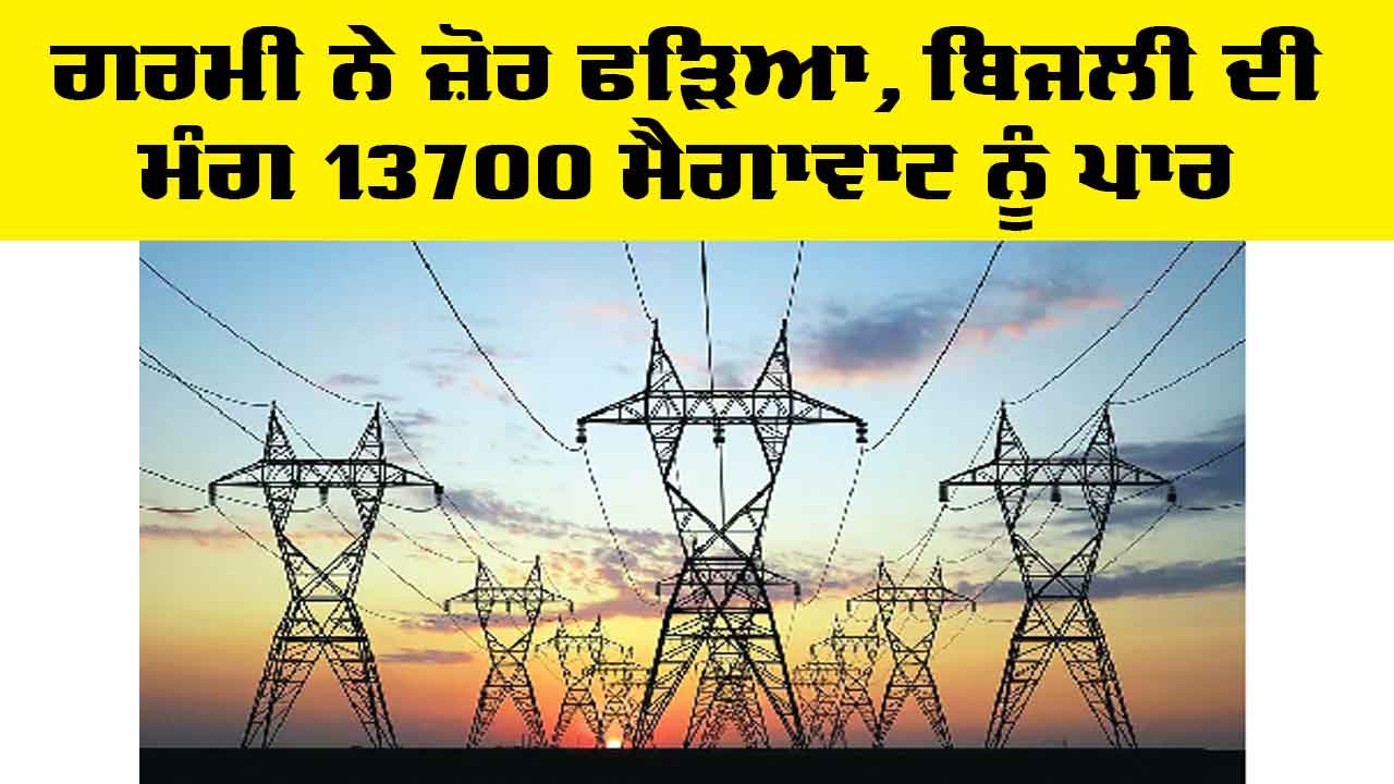 Punjab Electricity News: ਗਰਮੀ ਨੇ ਜ਼ੋਰ ਫੜਿਆ, ਬਿਜਲੀ ਦੀ ਮੰਗ 13700 ਮੈਗਾਵਾਟ ਨੂੰ ਪਾਰ