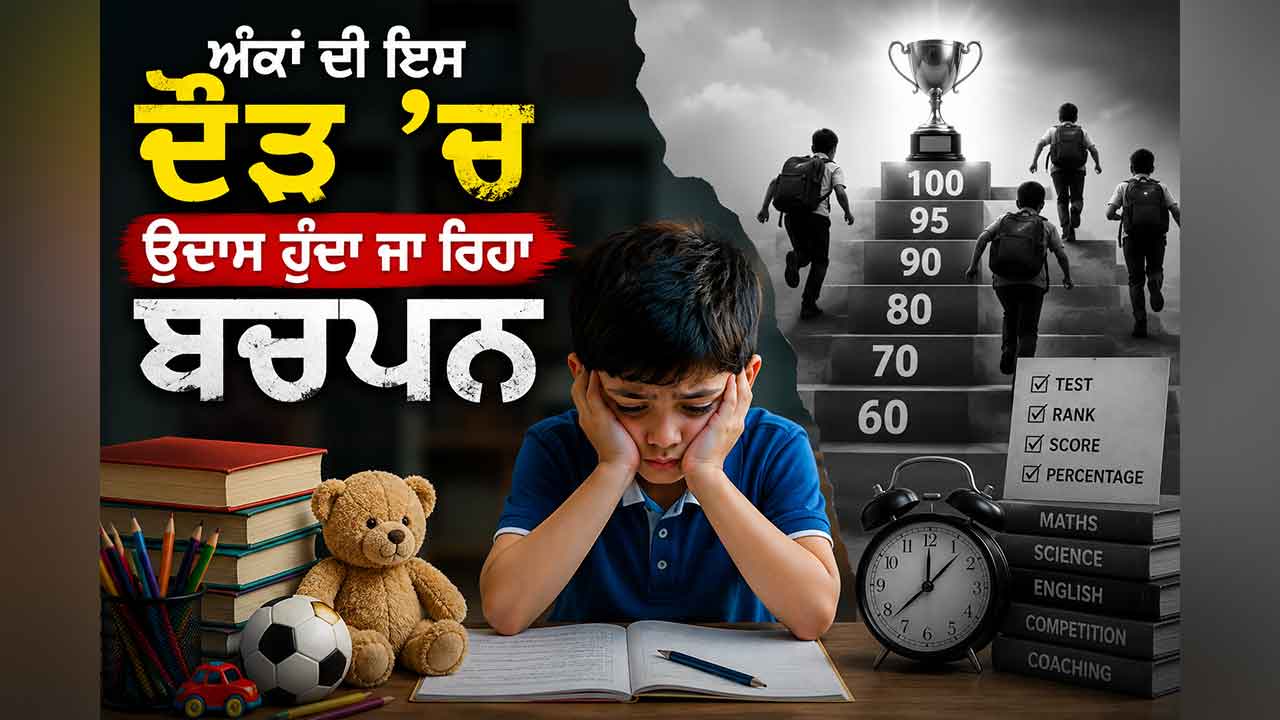 Student Stress: ਅੰਕਾਂ ਦੀ ਇਸ ਦੌੜ ’ਚ ਉਦਾਸ ਹੁੰਦਾ ਜਾ ਰਿਹਾ ਬਚਪਨ