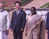 Prez Lee India Visit: ਰਾਸ਼ਟਰਪਤੀ ਭਵਨ ਵਿਖੇ ਕੋਰੀਆਈ ਮਹਿਮਾਨਾਂ ਦਾ ਸੁਆਗਤ