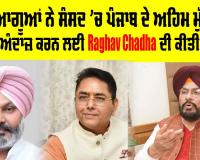 ਆਪ ਆਗੂਆਂ ਨੇ ਸੰਸਦ 'ਚ ਪੰਜਾਬ ਦੇ ਅਹਿਮ ਮੁੱਦਿਆਂ ਨੂੰ ਨਜ਼ਰਅੰਦਾਜ਼ ਕਰਨ ਲਈ Raghav Chadha ਦੀ ਕੀਤੀ ਨਿਖੇਧੀ
