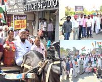 Kotkapura Congress Protest: ਕੋਟਕਪੂਰਾ ’ਚ ਕਾਂਗਰਸ ਵੱਲੋਂ ਵਧਦੀ ਮਹਿੰਗਾਈ ਖ਼ਿਲਾਫ਼ ਪ੍ਰਦਰਸ਼ਨ, ਕੇਂਦਰ ਸਰਕਾਰ ਵਿਰੁੱਧ ਕੀਤੀ ਨਾਅਰੇਬਾਜ਼ੀ