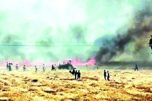 ਟਰੈਕਟਰ ‘ਚੋਂ ਨਿੱਕਲੀ ਚੰਗਿਆੜੀ ਨੇ 100 ਏਕੜ ਕਣਕ ਕੀਤੀ ਰਾਖ਼