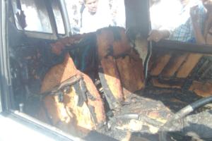 ਮਾਰੂਤੀ ਵੈਨ ਨੂੰ ਲੱਗੀ ਅੱਗ, ਬੱਚੇ ਸਮੇਤ 5 ਝੁਲਸੇ