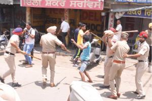 ਪਟਿਆਲਾ ‘ਚ਼ ਧਰਨੇ ਨੇ ਹਿੰਸਕ ਰੂਪ ਧਾਰਿਆ, ਪੁਲਿਸ ਵੱਲੋਂ ਲਾਠੀਚਾਰਜ