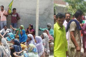 ਬਿਜਲੀ ਮੀਟਰ ਪੁੱਟਣ ਆਈ ਟੀਮ ਦਾ ਘਿਰਾਓ