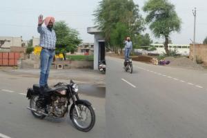 ਲੋਕਾਂ ਨੇ  ਇਸ ਪੁਲਿਸ ਮੁਲਾਜ਼ਮ ਦੇ ਸਟੰਟ ਵੇਖ ਕੇ ਲਈਆਂ ਦੰਦਾਂ ਥੱਲੇ ਉਂਗਲਾਂ