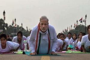 ਯੋਗ ਦਿਵਸ : ਮੋਦੀ ਨੇ ਕੀਤਾ ਯੋਗਾ