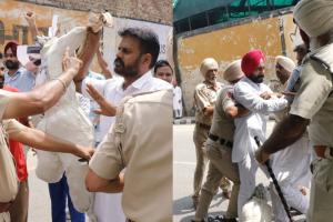 ਅਧਿਆਪਕਾਂ ਦੀ ਰਿਹਾਈ ਮੰਗਣ ਆਏ ਬੇਰੁਜ਼ਗਾਰਾਂ ਦੀ ਪੁਲਿਸ ਵੱਲੋਂ ਖਿੱਚ-ਧੂਹ