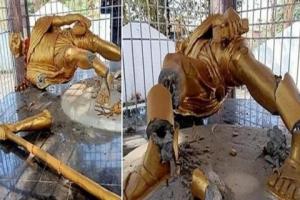 ਝਾਰਖੰਡ ‘ਚ ਮਹਾਤਮਾ ਗਾਂਧੀ ਦੇ ਬੁੱਤ ਨੂੰ ਨੁਕਸਾਨ