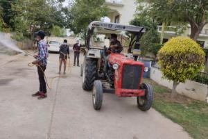 ਸ਼ਾਹ ਸਤਿਨਾਮ ਪੁਰਾ ਪਿੰਡ ਨੂੰ ਕੀਤਾ ਸੈਨੇਟਾਈਜ਼