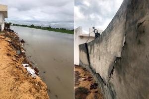 ਮੀਂਹ ਕਾਰਨ ਫੈਕਟਰੀ ਦੀ ਕੰਧ ਡਿੱਗੀ, ਜਾਨੀ ਨੁਕਸਾਨ ਤੋਂ ਹੋਇਆ ਬਚਾਅ