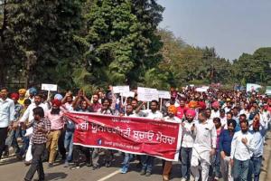 ਪੰਜਾਬੀ ਯੂਨੀਵਰਸਿਟੀ ’ਚ ਕੱਢਿਆ ਰੋਸ ਮਾਰਚ, ਸਰਕਾਰ ਖਿਲਾਫ਼ ਕੀਤੀ ਨਾਅਰੇਬਾਜੀ