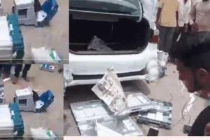 ਕਰਨਾਟਕ ‘ਚ ਵੋਟਿੰਗ ਦੌਰਾਨ ਹਿੰਸਾ, ਈਵੀਐਮ ਮਸ਼ੀਨਾਂ ਤੋੜੀਆਂ