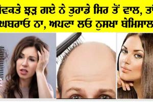 ਤੁਹਾਡੇ ਸਿਰ ਤੋਂ ਵੀ ਝੜ ਰਹੇ ਨੇ ਵਾਲ, ਤਾਂ ਘਬਰਾਓ ਨਾ, ਅਪਣਾਓ ਇਹ ਸ਼ਾਨਦਾਰ ਨੁਸਖਾ