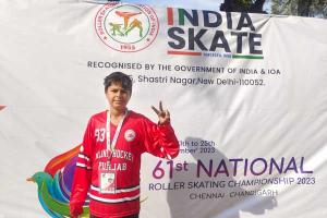 ਇੱਕ ਲਾਈਨ ਹਾਕੀ ਖੇਡ ’ਚ ਸੁਖਰੀਤ ਸਿੰਘ ਨੇ ਹਾਸਲ ਕੀਤਾ ਗੋਲਡ ਮੈਡਲ