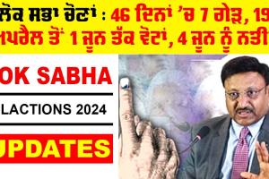 Lok Sabha Elections : 46 ਦਿਨਾਂ ’ਚ 7 ਗੇੜ, ਪਹਿਲੀ ਵੋਟਿੰਗ 19 ਅਪਰੈਲ, ਆਖਿਰੀ 1 ਜੂਨ ਨੂੰ, ਨਤੀਜੇ 4 ਜੂਨ ਨੂੰ, ਚੋਣ ਜ਼ਾਬਤਾ ਹੋਇਆ ਲਾਗੂ