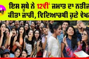 ਇਸ ਸੂਬੇ ਨੇ 12ਵੀਂ ਦਾ ਨਤੀਜਾ ਕੀਤਾ ਜਾਰੀ, ਵਿਦਿਆਰਥੀ ਹੁਣੇ ਵੇਖਣ