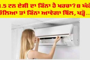 Air Conditioner: 1.5 ਟਨ AC ਦਾ ਕਿੰਨਾ ਹੈ ਖ਼ਰਚਾ? 8 ਘੰਟੇ ਚੱਲਿਆ ਤਾਂ ਕਿੰਨਾ ਆਵੇਗਾ ਬਿੱਲ, ਪੂਰੀ ਜਾਣਕਾਰੀ