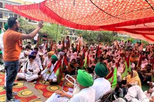 ਕਿਸਾਨਾਂ ਨੇ ਰੈਲੀ ਕਰਕੇ ਦਿੱਤਾ ਰੋਸ ਧਰਨਾ