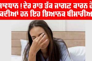 Late Sleeping Habit : ਸਾਵਧਾਨ! ਦੇਰ ਰਾਤ ਤੱਕ ਜਾਗਣ ਕਾਰਨ ਹੋ ਸਕਦੀਆਂ ਹਨ ਇਹ ਭਿਆਨਕ ਬੀਮਾਰੀਆਂ!