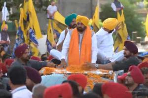 ਮੁੱਖ ਮੰਤਰੀ ਮਾਨ ਨੇ ਆਪ ਉਮੀਦਵਾਰ ਗੁਰਪ੍ਰੀਤ ਸਿੰਘ ਜੀਪੀ ਦੇ ਹੱਕ ’ਚ ਕੱਢਿਆ ਰੋਡ ਸ਼ੋਅ