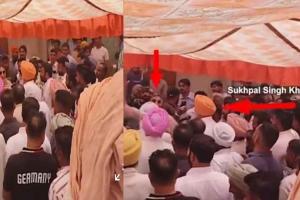 ਕਾਂਗਰਸ ਦੇ ਉਮੀਦਵਾਰ ਸੁਖਪਾਲ ਖਹਿਰਾ ਦੇ ਚਲਦੇ ਪ੍ਰੋਗਰਾਮ ਦੌਰਾਨ ਹੰਗਾਮਾ