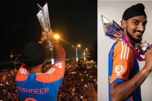 ਮੁਹਾਲੀ ਏਅਰਪੋਰਟ ਪਹੁੰਚਣ ’ਤੇ ਅਰਸ਼ਦੀਪ ਦਾ ਸ਼ਾਨਦਾਰ ਸਵਾਗਤ