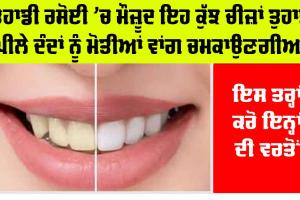 Teeth Cleaning Home Remedy: ਤੁਹਾਡੀ ਰਸੋਈ ’ਚ ਮੌਜ਼ੂਦ ਇਹ ਕੁੱਝ ਚੀਜ਼ਾਂ ਤੁਹਾਡੇ ਪੀਲੇ ਦੰਦਾਂ ਨੂੰ ਮੋਤੀਆਂ ਵਾਂਗ ਚਮਕਾਉਣਗੀਆਂ, ਜਾਣੋ ਕਿਵੇਂ ਕਰੀਏ ਵਰਤੋਂ