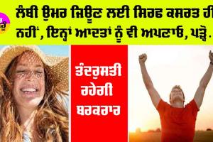 Long Life Kaise Jiye: ਲੰਬੀ ਉਮਰ ਜਿਊਣ ਲਈ ਸਿਰਫ ਕਸਰਤ ਹੀ ਨਹੀਂ, ਇਨ੍ਹਾਂ ਆਦਤਾਂ ਨੂੰ ਵੀ ਅਪਣਾਓ, ਪੜ੍ਹੋ…